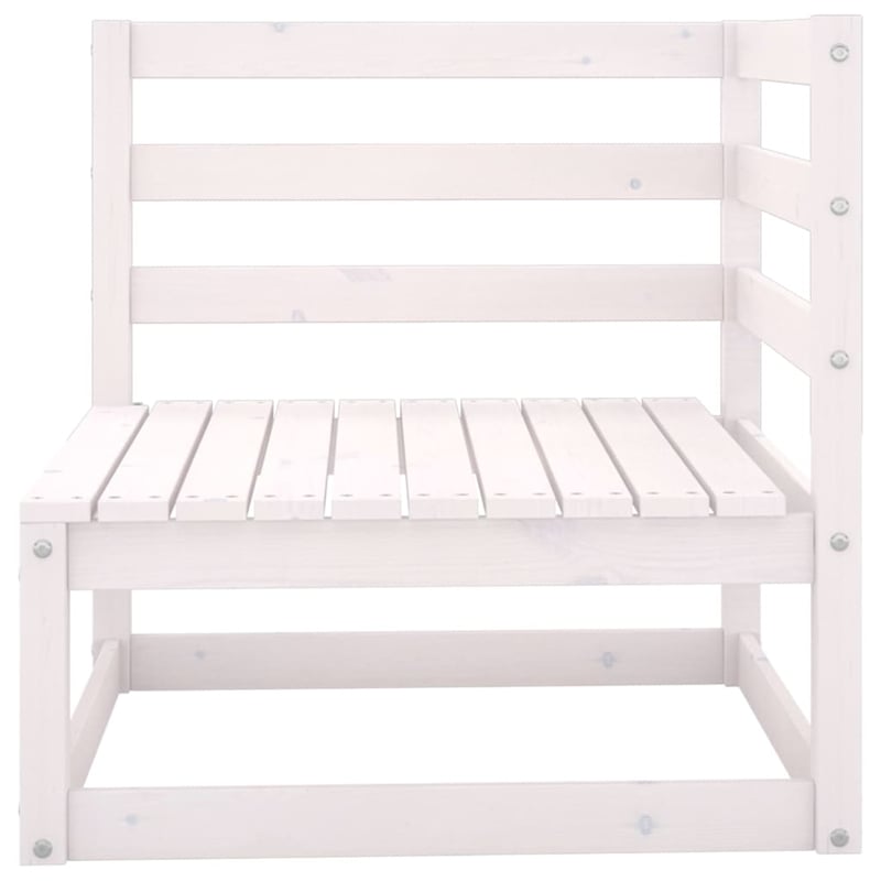 Afuera Living Solid Pinewood 3-Seater Modular Garden Sofa in White