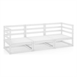 Afuera Living Solid Pinewood 3-Seater Modular Garden Sofa in White