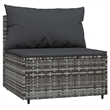 Afuera Living Poly Rattan Medium Adjustable Feet Patio Lounge Set Gray