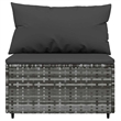 Afuera Living Poly Rattan Medium Adjustable Feet Patio Lounge Set Gray