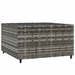Afuera Living Poly Rattan Medium Adjustable Feet Patio Lounge Set Gray