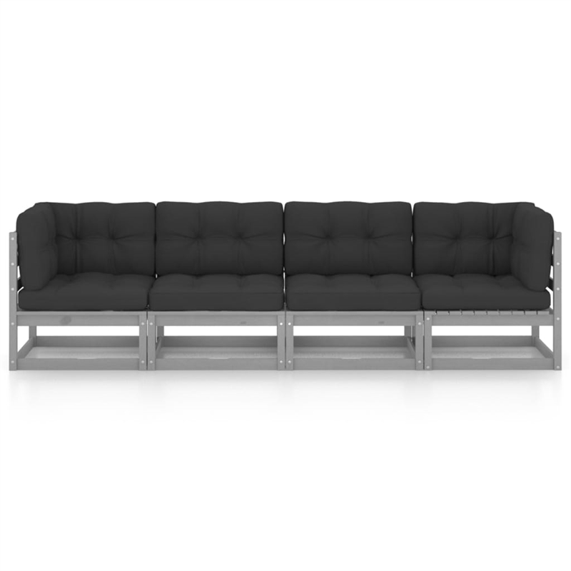 Afuera Living Contemporary Square Rustic Modular Outdoor Sofa