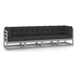 Afuera Living Contemporary Square Rustic Modular Outdoor Sofa