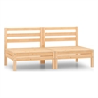 Afuera Living Solid Pinewood Medium Modular Garden Sofa in Natural Wood