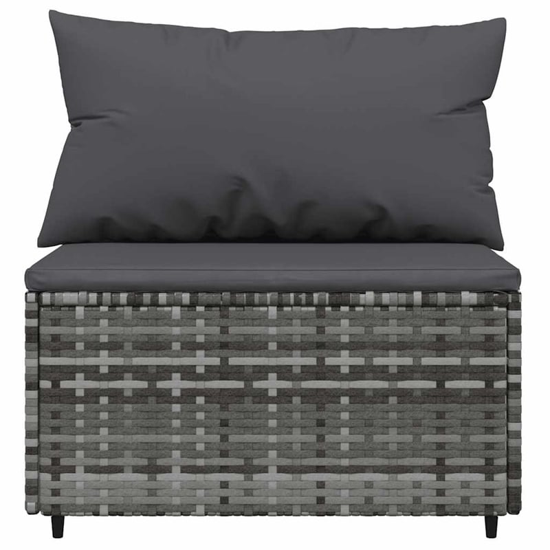 Afuera Living Rattan Powder-Coated Steel & Glass Patio Lounge Set in Gray