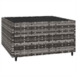 Afuera Living Rattan Powder-Coated Steel & Glass Patio Lounge Set in Gray