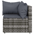 Afuera Living Rattan Powder-Coated Steel & Glass Patio Lounge Set in Gray