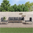 Afuera Living Rattan & Steel Fabric Garden Lounge Set in Anthracite