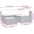 Afuera Living Contemporary Patio Lounge Set Brown & Cream White