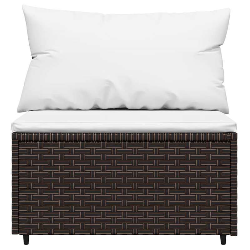 Afuera Living Contemporary Patio Lounge Set Brown & Cream White