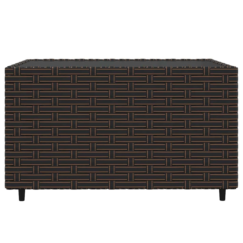 Afuera Living Contemporary Patio Lounge Set Brown & Cream White