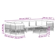 Afuera Living Poly Rattan Large Modular Garden Lounge Set in Anthracite
