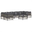 Afuera Living Poly Rattan Large Modular Garden Lounge Set in Anthracite