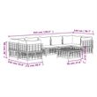 Afuera Living Poly Rattan Large Modular Garden Lounge Set in Anthracite