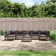 Afuera Living Poly Rattan Large Modular Garden Lounge Set in Anthracite