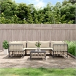 Afuera Living Contemporary Garden Lounge Set in Anthracite/Gray