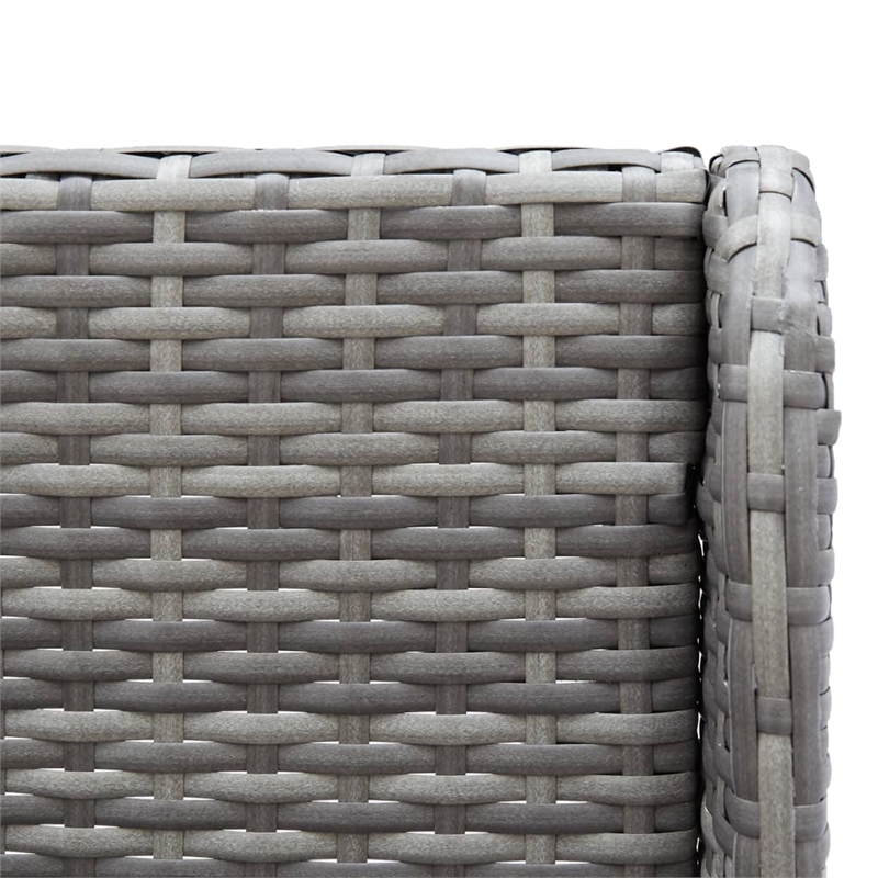 Afuera Living Contemporary Rattan Garden Sofa Set of 2 in Gray