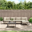 Afuera Living Contemporary Garden Lounge Set in Anthracite/Gray
