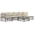 Afuera Living Contemporary Garden Lounge Set in Anthracite/Gray