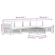 Afuera Living Contemporary Garden Lounge Set in Anthracite/Gray