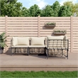 Afuera Living Contemporary Garden Lounge Set in Anthracite/Gray
