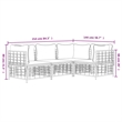 Afuera Living Contemporary Garden Lounge Set in Anthracite/Gray