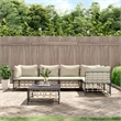 Afuera Living Contemporary Garden Lounge Set in Anthracite/Gray