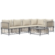 Afuera Living Contemporary Garden Lounge Set in Anthracite/Gray