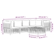 Afuera Living Contemporary Garden Lounge Set in Anthracite/Gray