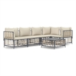 Afuera Living Contemporary Garden Lounge Set in Anthracite/Gray