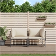 Afuera Living Poly Rattan Compact Modular Corner Sofa Corner Sofa in Anthracite