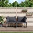 Afuera Living Poly Rattan Medium Modular Corner Sofa Corner Sofa in Anthracite