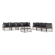 Afuera Living Contemporary Garden Lounge Set in Anthracite/Gray