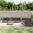 Afuera Living Contemporary Garden Lounge Set in Anthracite/Gray