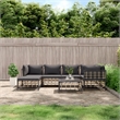 Afuera Living Contemporary Garden Lounge Set in Anthracite/Gray