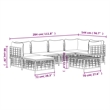 Afuera Living Contemporary Garden Lounge Set in Anthracite/Gray