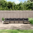 Afuera Living Rattan Steel & Fabric Garden Lounge Set in Anthracite