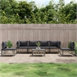 Afuera Living Contemporary Garden Lounge Set in Anthracite/Gray
