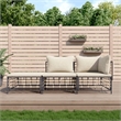 Afuera Living Contemporary Garden Lounge Set in Anthracite/Gray