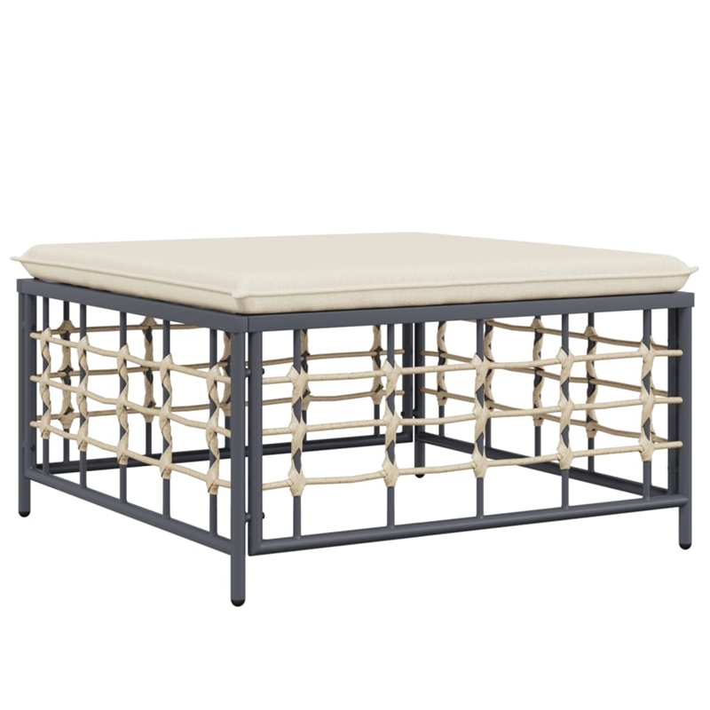 Afuera Living Contemporary Garden Lounge Set in Anthracite & Beige