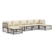 Afuera Living Contemporary Garden Lounge Set in Anthracite & Beige
