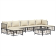 Afuera Living Contemporary Garden Lounge Set in Anthracite And Beige