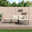 Afuera Living Contemporary Garden Lounge Set in Anthracite/Gray