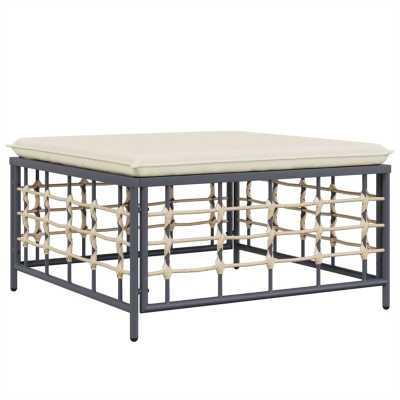 Afuera Living Contemporary Garden Lounge Set in Anthracite/Gray