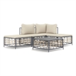 Afuera Living Contemporary Garden Lounge Set in Anthracite & Beige