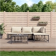 Afuera Living Contemporary Garden Lounge Set in Anthracite/Gray