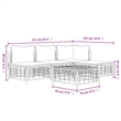 Afuera Living Contemporary Garden Lounge Set in Anthracite/Gray