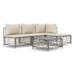 Afuera Living Contemporary Garden Lounge Set in Anthracite/Gray