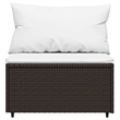 Afuera Living Contemporary Patio Lounge Set Brown & Cream White