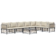 Afuera Living Contemporary Garden Lounge Set in Anthracite/Gray